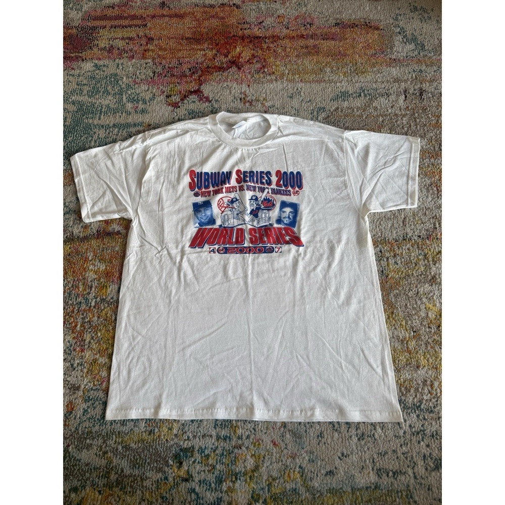 Vintage 2000 Subway Series World Series NY Yankees vs NY Mets T-Shirt XL